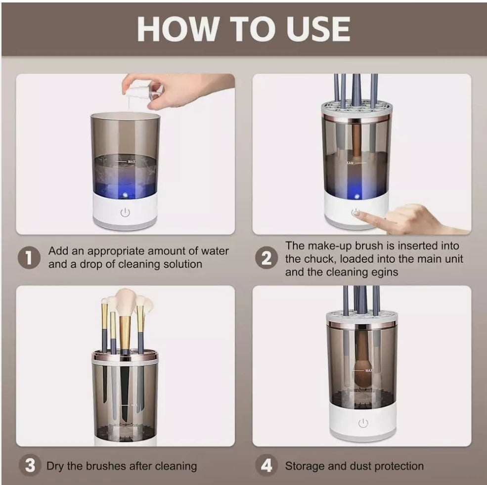 Limpiador automático brochas makeup
